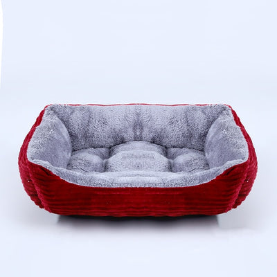PET SQUARE PLUSH KENNEL BED