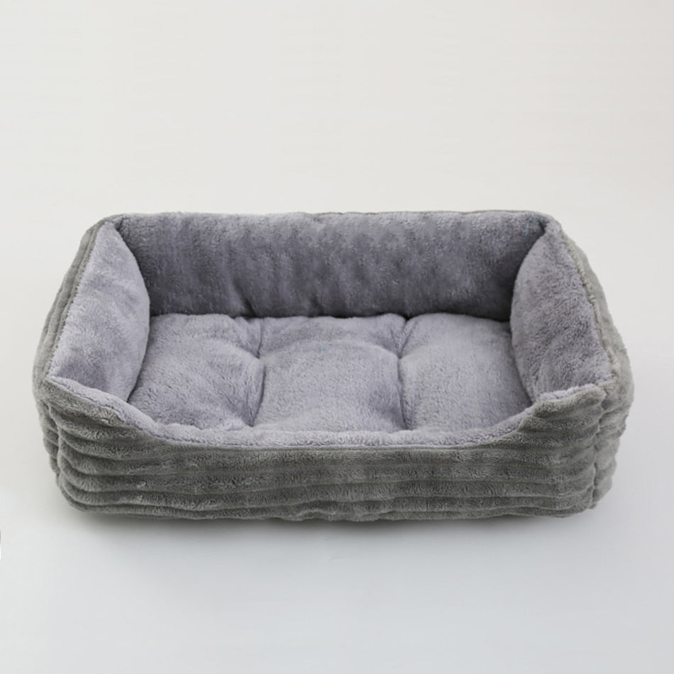 PET SQUARE PLUSH KENNEL BED